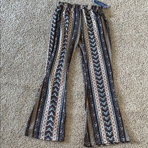 Stretchy palazzo boho print pants
